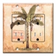 Printed 2 Gang Decora Duplex Receptacle Outlet with matching Wall Plate - Big Palm