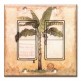 Printed Decora 2 Gang Rocker Style Switch with matching Wall Plate - Big Palm