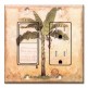 Printed 2 Gang Decora Switch - Outlet Combo with matching Wall Plate - Big Palm