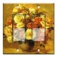 Printed Decora 2 Gang Rocker Style Switch with matching Wall Plate - Bouquet de Roses