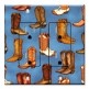 Printed 2 Gang Decora Duplex Receptacle Outlet with matching Wall Plate - Cowboy Boots (Denim) - Image by Dan Morris