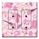 Printed 2 Gang Decora Duplex Receptacle Outlet with matching Wall Plate - Cow Girl (Pink) - Image by Dan Morris