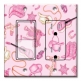 Printed 2 Gang Decora Switch - Outlet Combo with matching Wall Plate - Cow Girl (Pink) - Image by Dan Morris