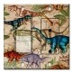 Printed 2 Gang Decora Switch - Outlet Combo with matching Wall Plate - Jungle Dinosaurs - Image by Dan Morris