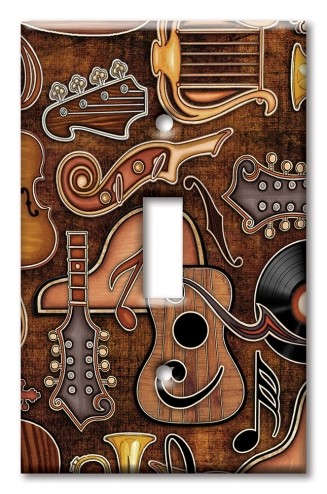Art Plates - Decorative OVERSIZED Switch Plates & Outlet Covers - Musical Elements - Image by Dan Morris