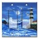 Printed Decora 2 Gang Rocker Style Switch with matching Wall Plate - Lighthouse at Night