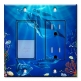Printed 2 Gang Decora Switch - Outlet Combo with matching Wall Plate - Whale