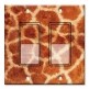 Printed Decora 2 Gang Rocker Style Switch with matching Wall Plate - Faux Giraffe Fur