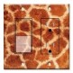 Printed 2 Gang Decora Switch - Outlet Combo with matching Wall Plate - Faux Giraffe Fur