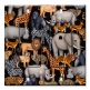 Printed 2 Gang Decora Duplex Receptacle Outlet with matching Wall Plate - Jungle Animals - Image by Dan Morris