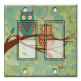 Printed Decora 2 Gang Rocker Style Switch with matching Wall Plate - Whimsical Owls