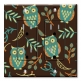 Printed 2 Gang Decora Duplex Receptacle Outlet with matching Wall Plate - Brown Owls