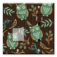 Printed 2 Gang Decora Switch - Outlet Combo with matching Wall Plate - Brown Owls