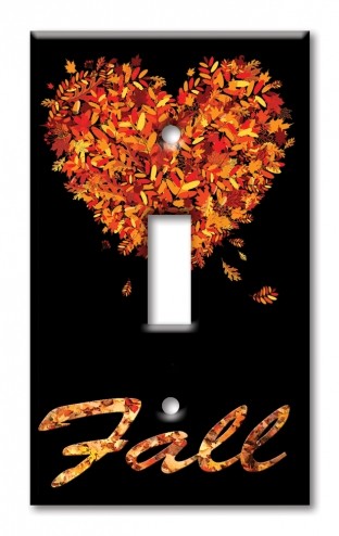 Art Plates - Decorative OVERSIZED Switch Plates & Outlet Covers - Love Fall