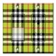 Printed 2 Gang Decora Switch - Outlet Combo with matching Wall Plate - Plaid