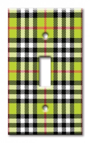Art Plates - Decorative OVERSIZED Switch Plates & Outlet Covers - Plaid