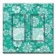 Printed Decora 2 Gang Rocker Style Switch with matching Wall Plate - Green Flowers