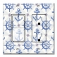 Printed 2 Gang Decora Switch - Outlet Combo with matching Wall Plate - Nautical