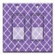 Printed Decora 2 Gang Rocker Style Switch with matching Wall Plate - Purple Geometric