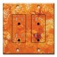 Printed 2 Gang Decora Duplex Receptacle Outlet with matching Wall Plate - Fall Tie Dye