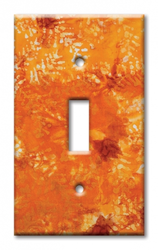 Art Plates - Decorative OVERSIZED Wall Plate - Outlet Cover - Fall Tie Dye
