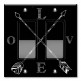 Printed Decora 2 Gang Rocker Style Switch with matching Wall Plate - Love Arrows