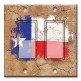 Printed Decora 2 Gang Rocker Style Switch with matching Wall Plate - Vintage Texas Flag