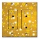 Printed 2 Gang Decora Duplex Receptacle Outlet with matching Wall Plate - Gold Snow Flakes