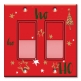 Printed Decora 2 Gang Rocker Style Switch with matching Wall Plate - Ho Ho Ho