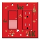 Printed 2 Gang Decora Switch - Outlet Combo with matching Wall Plate - Ho Ho Ho