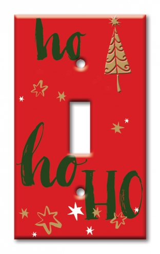 Art Plates - Decorative OVERSIZED Wall Plate - Outlet Cover - Ho Ho Ho