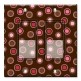 Printed Decora 2 Gang Rocker Style Switch with matching Wall Plate - Coffee and Candy