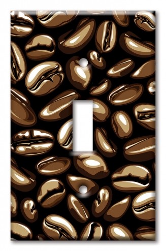 Art Plates - Decorative OVERSIZED Wall Plates & Outlet Covers - Coffee Beans