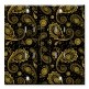Printed 2 Gang Decora Duplex Receptacle Outlet with matching Wall Plate - Gold Paisley