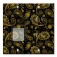 Printed 2 Gang Decora Switch - Outlet Combo with matching Wall Plate - Gold Paisley