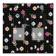 Printed Decora 2 Gang Rocker Style Switch with matching Wall Plate - Flowers and Polka Dots