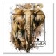 Printed 2 Gang Decora Duplex Receptacle Outlet with matching Wall Plate - Wild Life Elephant