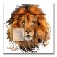 Printed 2 Gang Decora Switch - Outlet Combo with matching Wall Plate - Wild Life Lion