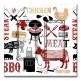Printed Decora 2 Gang Rocker Style Switch with matching Wall Plate - BBQ Toss