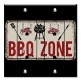 Printed 2 Gang Decora Duplex Receptacle Outlet with matching Wall Plate - BBQ Zone