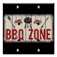 Printed 2 Gang Decora Duplex Receptacle Outlet with matching Wall Plate - BBQ Zone