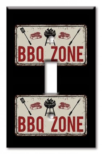 Art Plates - Decorative OVERSIZED Wall Plates & Outlet Covers - BBQ Zone