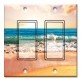 Printed Decora 2 Gang Rocker Style Switch with matching Wall Plate - Beach