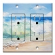 Printed 2 Gang Decora Duplex Receptacle Outlet with matching Wall Plate - Beach Painting