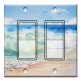 Printed Decora 2 Gang Rocker Style Switch with matching Wall Plate - Beach Painting