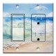 Printed 2 Gang Decora Switch - Outlet Combo with matching Wall Plate - Beach Painting
