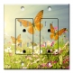 Printed 2 Gang Decora Duplex Receptacle Outlet with matching Wall Plate - Butterflies