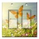 Printed Decora 2 Gang Rocker Style Switch with matching Wall Plate - Butterflies