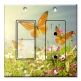 Printed 2 Gang Decora Switch - Outlet Combo with matching Wall Plate - Butterflies