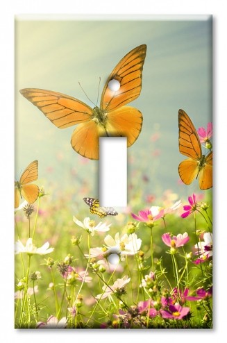 Art Plates - Decorative OVERSIZED Wall Plates & Outlet Covers - Butterflies